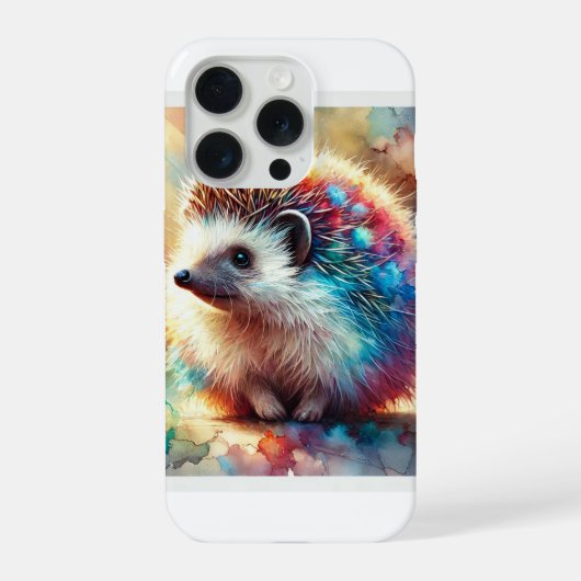 Balkan Hedgehog 180724AREF124 - Watercolor iPhoneケース (裏面)