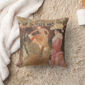 Ball at the Nightclub by Toulouse Laurec クッション (ブランケット)