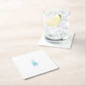 Ball Blue, Medium Turquoise decorativPaper Coaster スクエアペーパーコースター (インサイチュ)