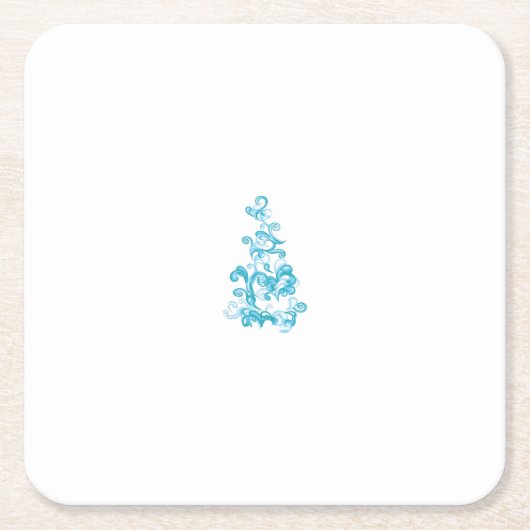Ball Blue, Medium Turquoise decorativPaper Coaster スクエアペーパーコースター (正面)