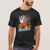 Ball Buster Bowling Couple Bowler Bowling Alley Bo Tシャツ (正面)