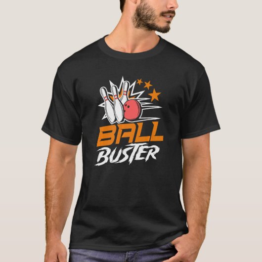 Ball Buster Bowling Couple Bowler Bowling Alley Bo Tシャツ (正面)