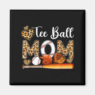 Ball cute mom leopard costume baseball mother's da マグネット