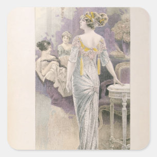 Ball gown, from 'Les Grandes Modes de Paris' スクエアシール