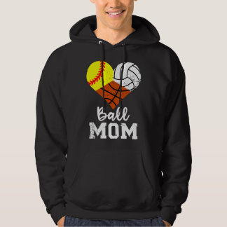 Ball Mom Funny Softball Volleyball Basketball Mom パーカ
