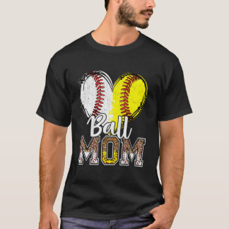 Ball Mom He Baseball Softball Mama Mothers Day 202 Tシャツ