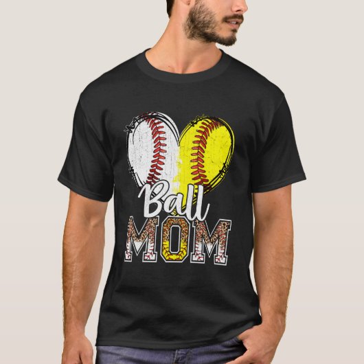 Ball Mom He Baseball Softball Mama Mothers Day 202 Tシャツ (正面)