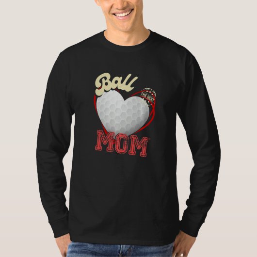 Ball Mom Womens Cheer Golfer Mom Mother's Day Golf Tシャツ (正面)
