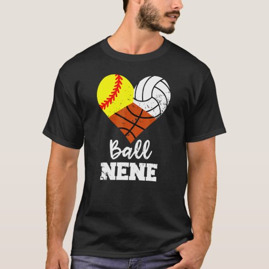 Ball Nene Heart Softball Volleyball Basketball Nen Tシャツ (正面)