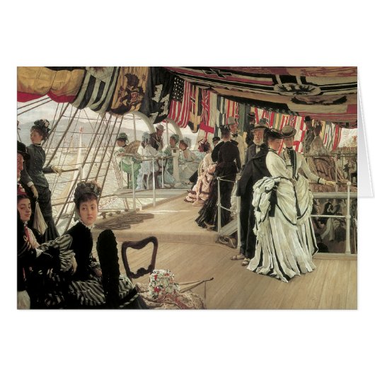 Ball on Shipboard by James Tissot, ビクトリアン Art (正面横)
