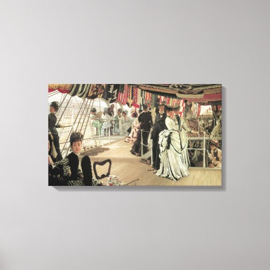 Ball on Shipboard by James Tissot, ビクトリアン Art キャンバスプリント (正面)