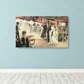 Ball on Shipboard by James Tissot, ビクトリアン Art キャンバスプリント (インサイチュ (ウッドフロア))