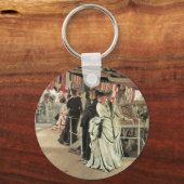 Ball on Shipboard by James Tissot, ビクトリアン Art キーホルダー (正面)