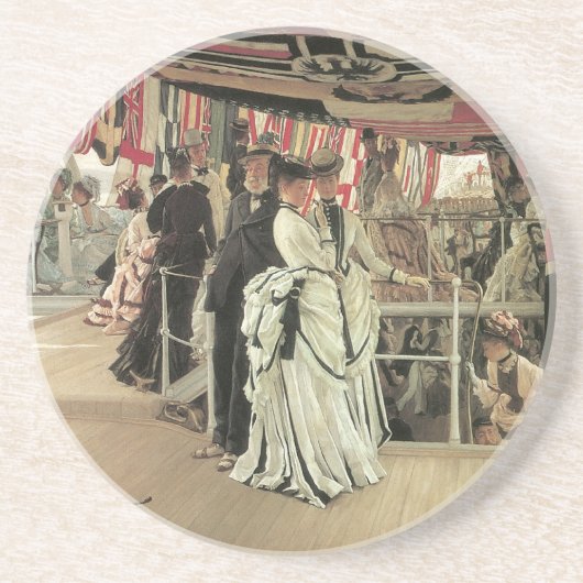 Ball on Shipboard by James Tissot, ビクトリアン Art コースター (正面)