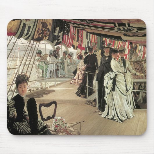 Ball on Shipboard by James Tissot, ビクトリアン Art マウスパッド (正面)