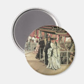 Ball on Shipboard by James Tissot, ビクトリアン Art マグネット (正面/裏面)