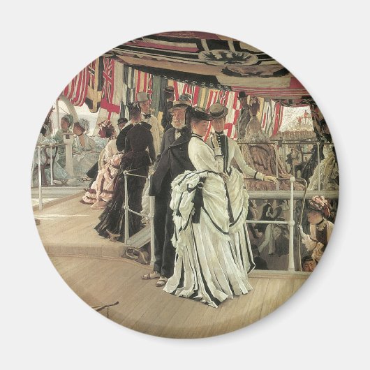 Ball on Shipboard by James Tissot, ビクトリアン Art マグネット (正面)