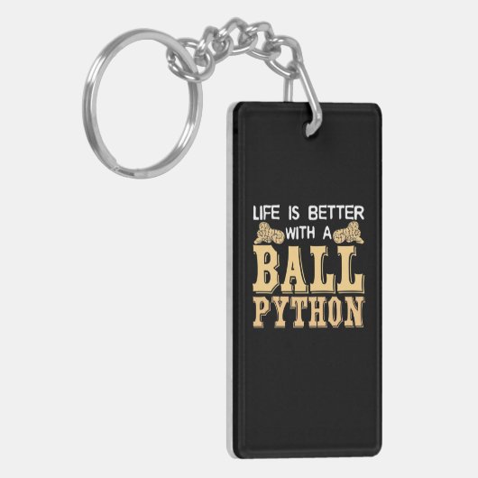 Ball Pythonの方が人生は良い キーホルダー (正面左)