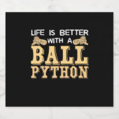 Ball Pythonの方が人生は良い スパークリングワインラベル (シングルラベル)