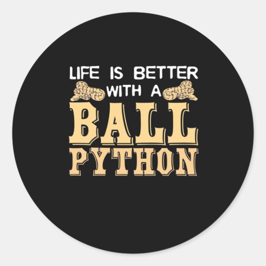 Ball Pythonの方が人生は良い ラウンドシール (正面)