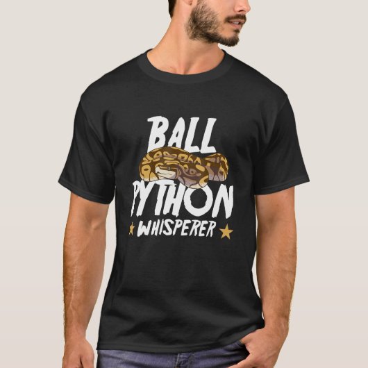 Ball Pythonウィスパーラパイソンの所有者ギフトスネークラブ Tシャツ (正面)