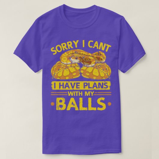Ball Pythonヘビ Tシャツ (デザイン正面)
