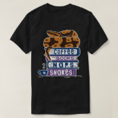 Ball Python Coffee Books昼寝 Tシャツ (デザイン正面)