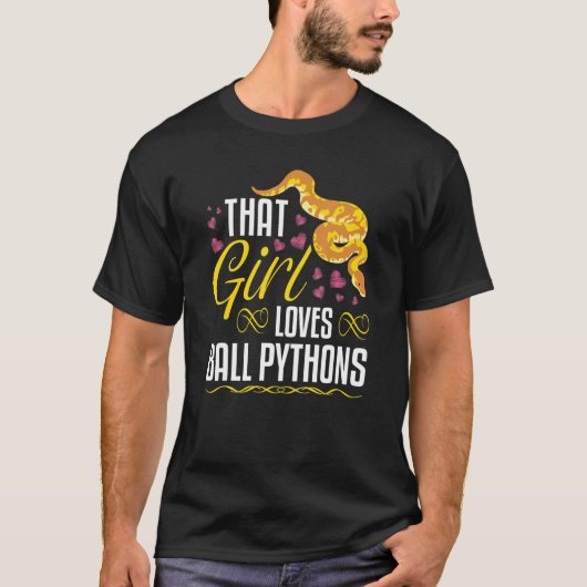 Ball Python Girl Banana Ball Royal Python Tシャツ (正面)