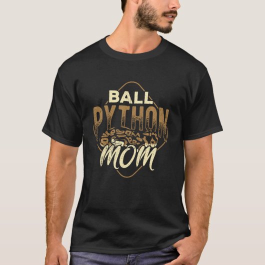Ball python mom – 爬虫類有毒ヘビ tシャツ (正面)