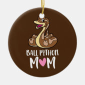 Ball Python Mom Snake Ball Python セラミックオーナメント (正面)