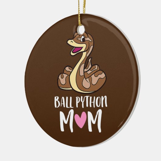 Ball Python Mom Snake Ball Python  セラミックオーナメント (左)