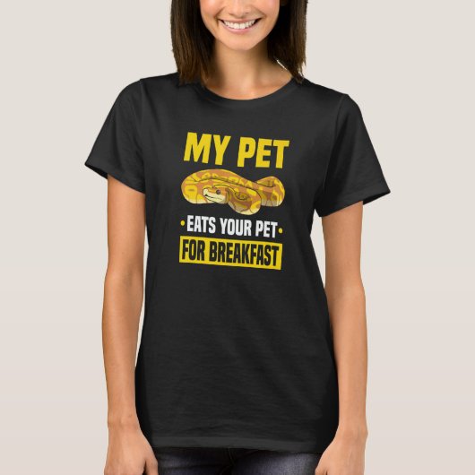 Ball Python My Pet Eats Your Pet Banana Ball Royal Tシャツ (正面)