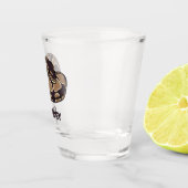 Ball Python Snake、Brown、Tan パーソナライズされた ショットグラス (右)