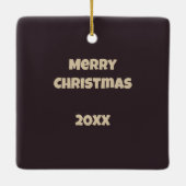 Ball Python Snake、Brown、Tan パーソナライズされた セラミックオーナメント (裏面)