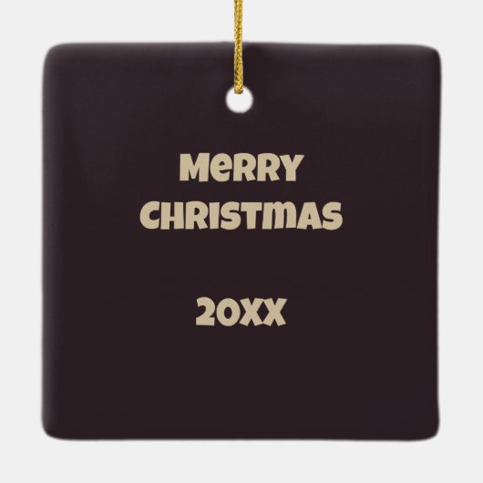 Ball Python Snake、Brown、Tan パーソナライズされた セラミックオーナメント (裏面)