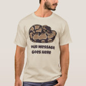 Ball Python Snake、Brown、Tan パーソナライズされた Tシャツ (正面)