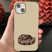 Ball Python Snake、Brown、Tan 図解入りの、写真付きの Case-Mate iPhoneケース