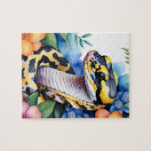 Ball Python Snake Family Pet Portrait ジグソーパズル (横)