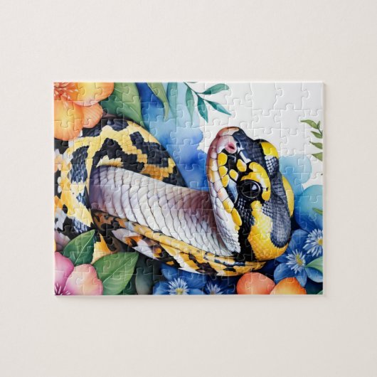 Ball Python Snake Family Pet Portrait ジグソーパズル (横)