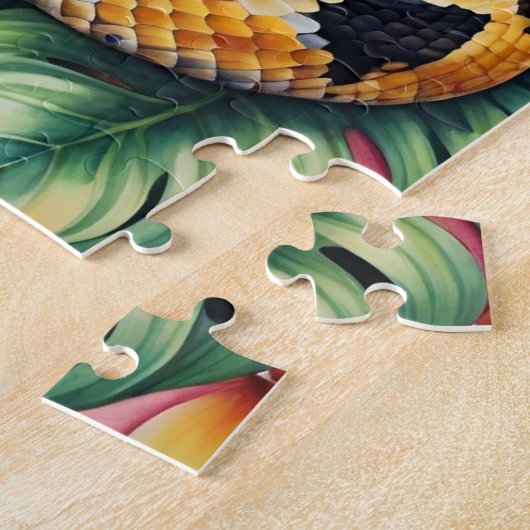 Ball Python Snake Family Pet Portrait ジグソーパズル (側面)