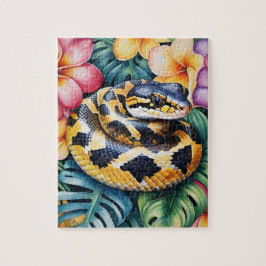 Ball Python Snake Family Pet Portrait ジグソーパズル