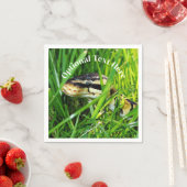Ball Python snake in the Grass スタンダードカクテルナプキン (インサイチュ)
