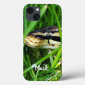 Ball Python snake in the Grass Case-Mate iPhoneケース (裏面)