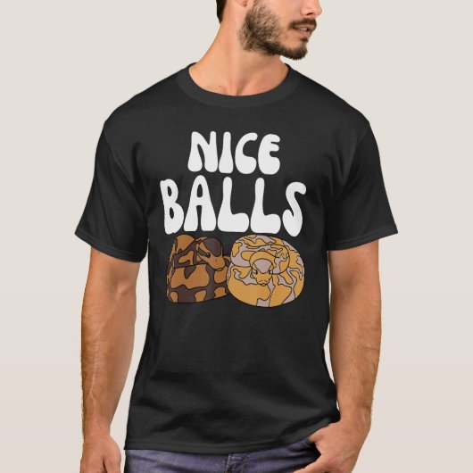 Ball Python Snake Nice Balls Tシャツ (正面)