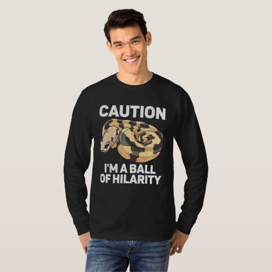 Ball Python Snake Reptile Noodle Reptile Snek 6 Tシャツ (正面フル)