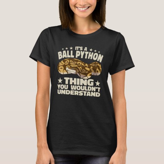 Ball Python Thing Reptile Pythonヘビang Tシャツ (正面)