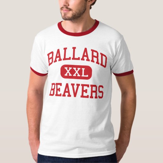 Ballard -ビーバー-高シアトルワシントン州 tシャツ (正面)