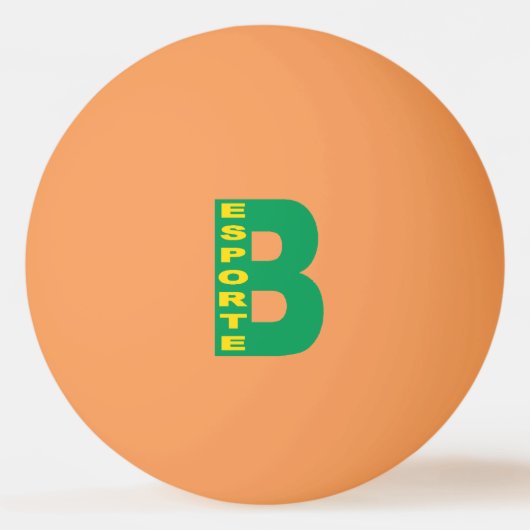 Balle de ping-pong orange 3 étoiles BRAZIL ESPORTE 卓球ボール (正面)