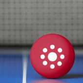 Balle ping-pong  blanc/rouge  New Design SUISSE 卓球ボール (ネット)