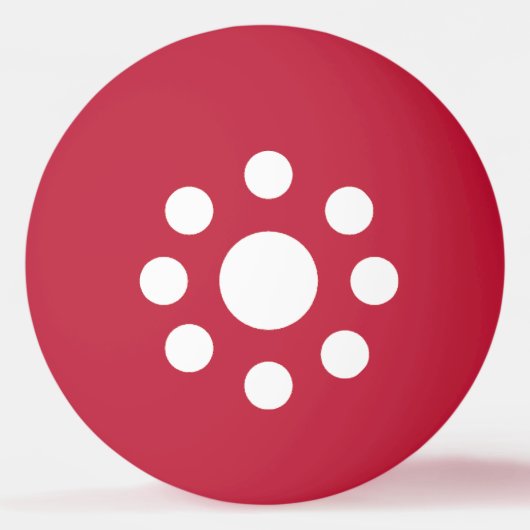 Balle ping-pong  blanc/rouge  New Design SUISSE 卓球ボール (正面)